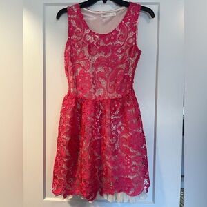 Beautiful boutique pink lace dress